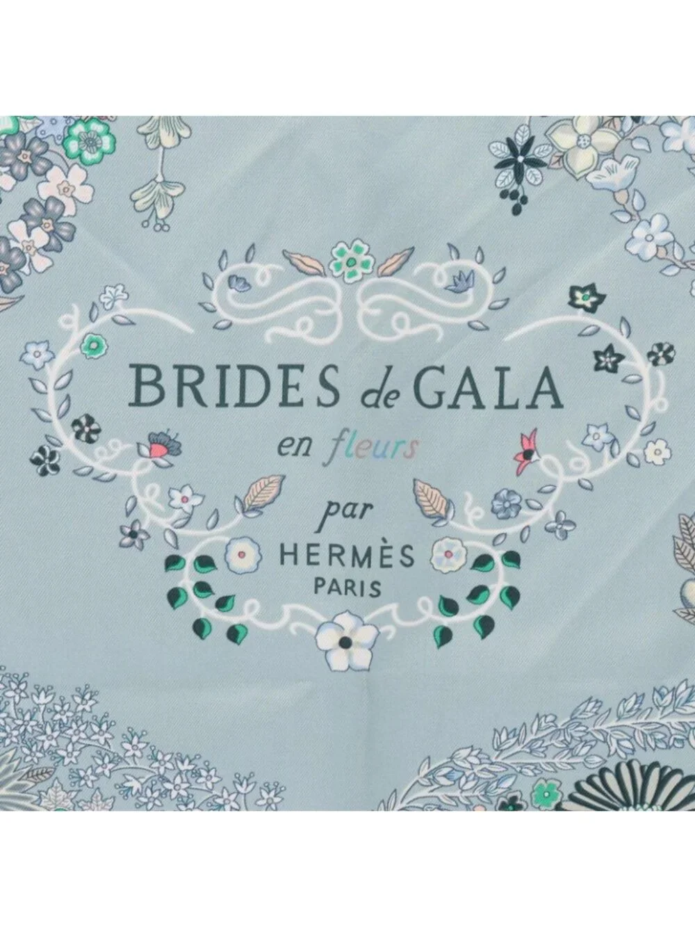 Hermes Scarf Carre 90 Brides de Gala en Fleurs Multicolor Silk